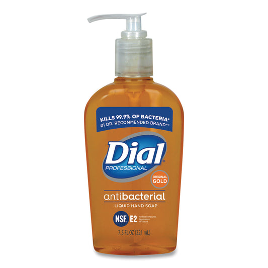 Dial Gold Antibacterial Liquid Hand Soap, Floral Scent, 7.5 oz, 12/Carton (84014CT)