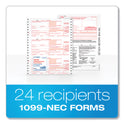TOPS 1099-NEC Continuous Tax Forms, Fiscal Year: 2023, Four-Part Carbonless, 8.5 x 5.5, 2 Forms/Sheet, 24 Forms Total (2299NEC)