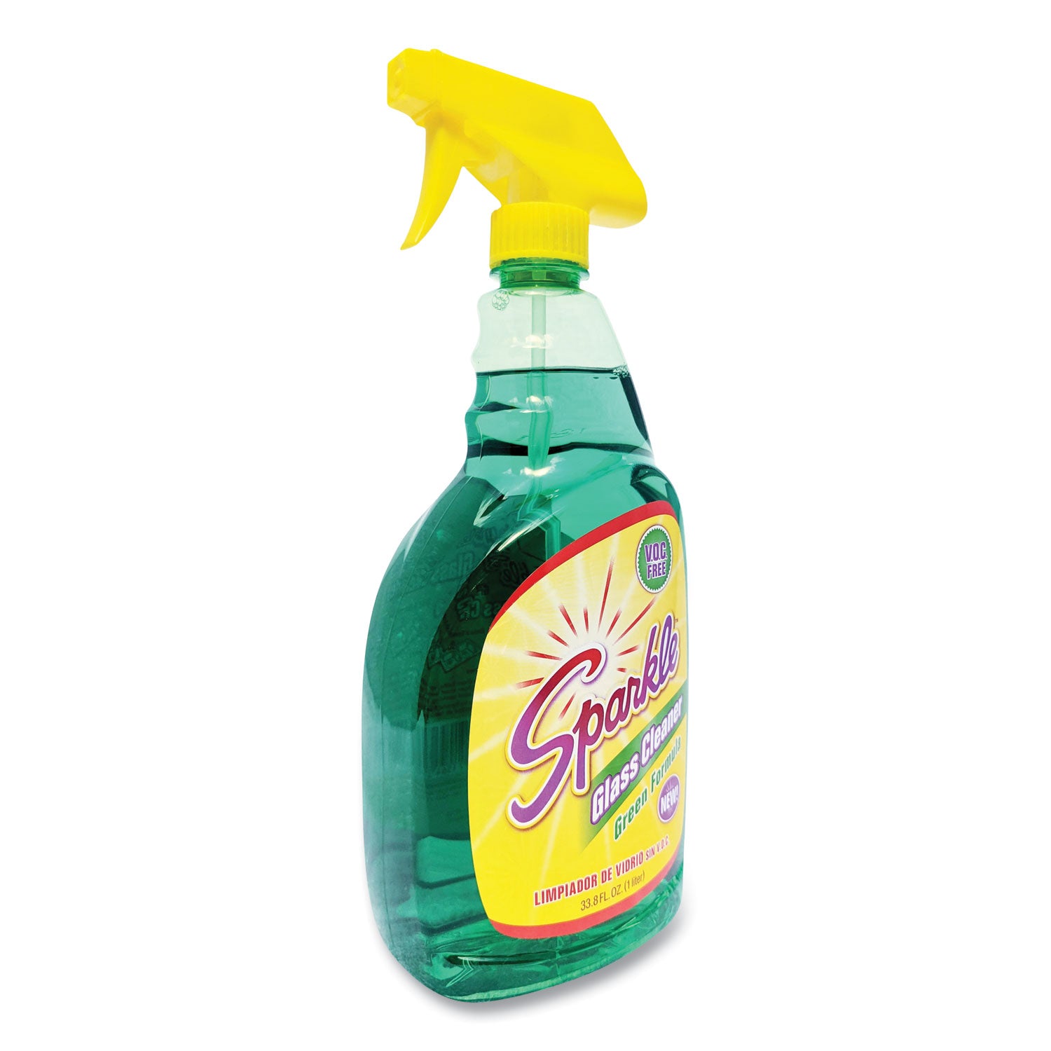 Sparkle Green Formula Glass Cleaner, 33.8 oz Bottle (30345)