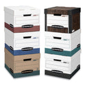 Bankers Box R-KIVE Heavy-Duty Storage Boxes, Letter/Legal Files, 12.75" x 16.5" x 10.38", Woodgrain, 4/Carton (0072506)