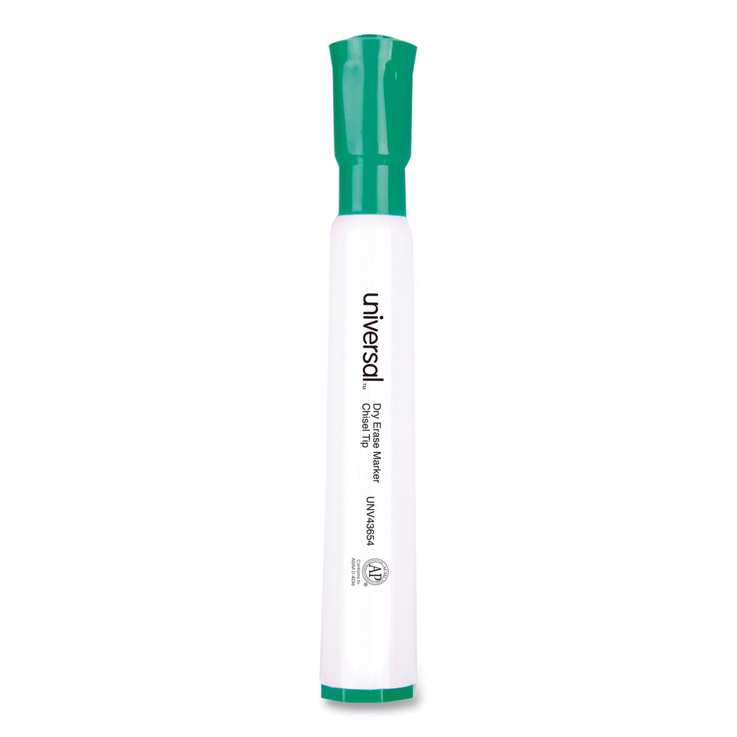 Universal Dry Erase Marker, Broad Chisel Tip, Green, Dozen (43654)