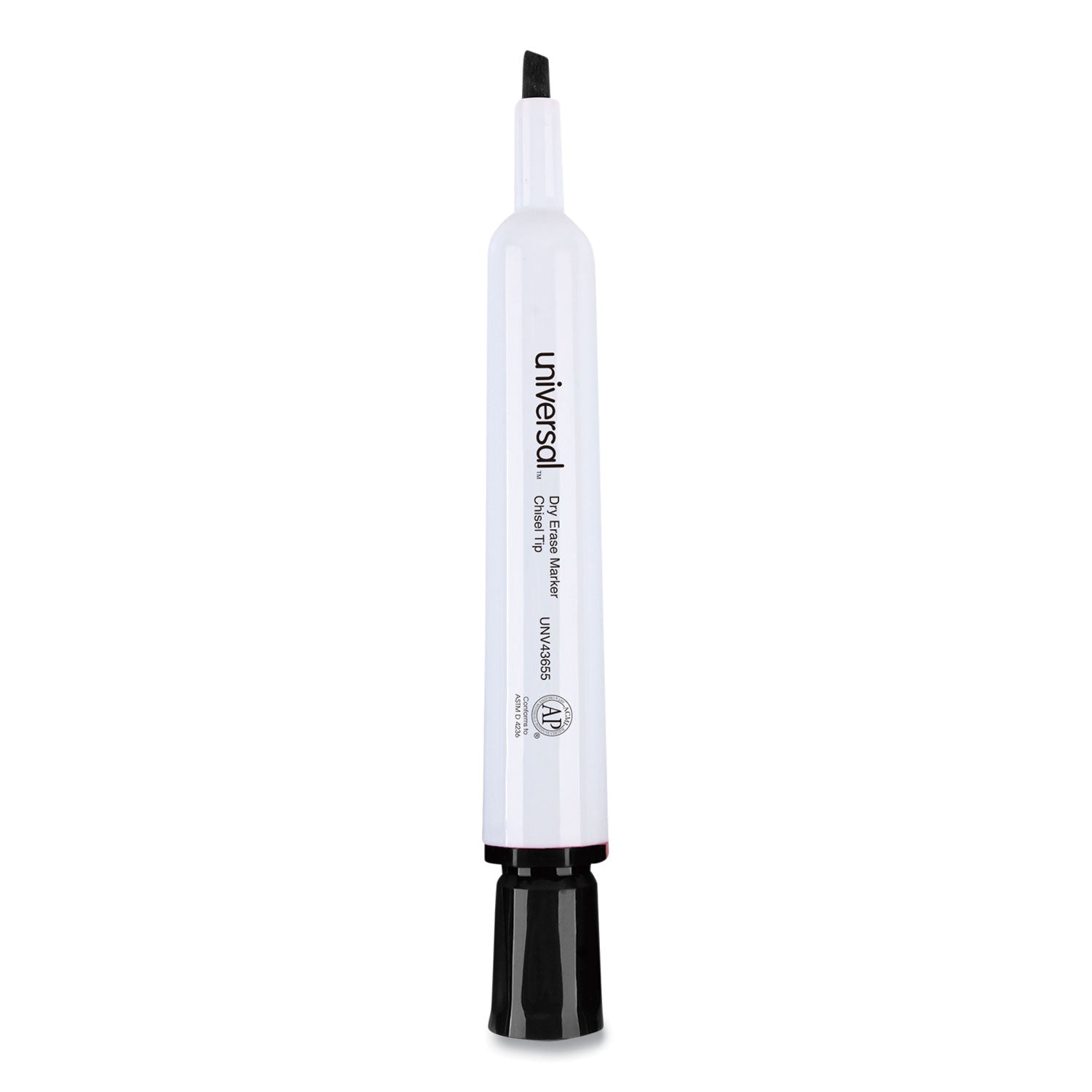 Universal Dry Erase Marker Value Pack, Broad Chisel Tip, Black, 36/Pack (43655)