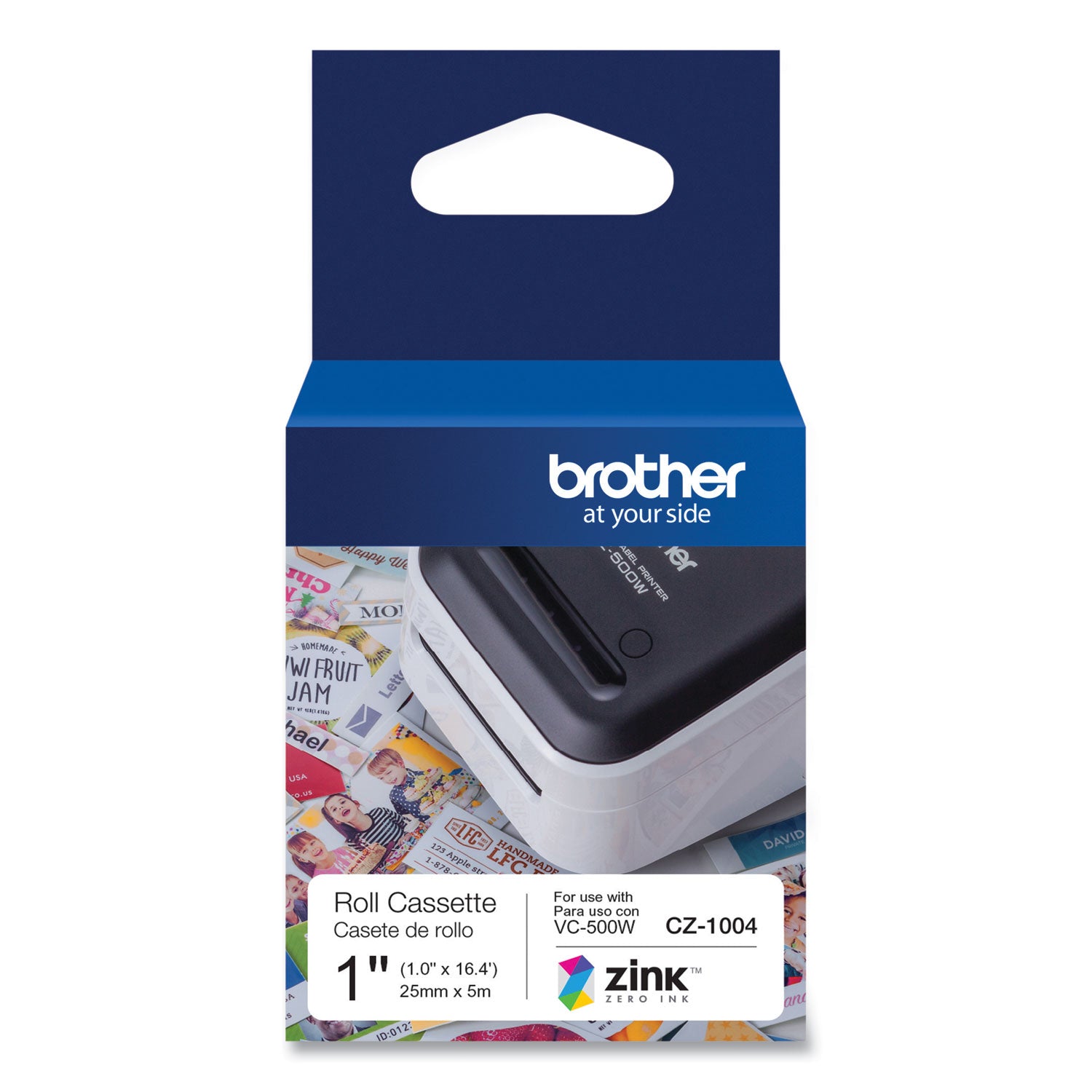 Brother CZ Roll Cassette, 1" x 16.4 ft, White (CZ1004)