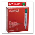 Universal Dry Erase Marker, Broad Chisel Tip, Green, Dozen (43654)