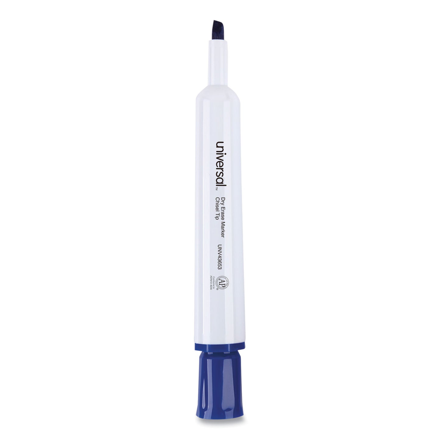 Universal Dry Erase Marker, Broad Chisel Tip, Blue, Dozen (43653)