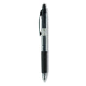 Universal Comfort Grip Gel Pen, Retractable, Medium 0.7 mm, Black Ink, Clear/Black Barrel, 36/Pack (39910)