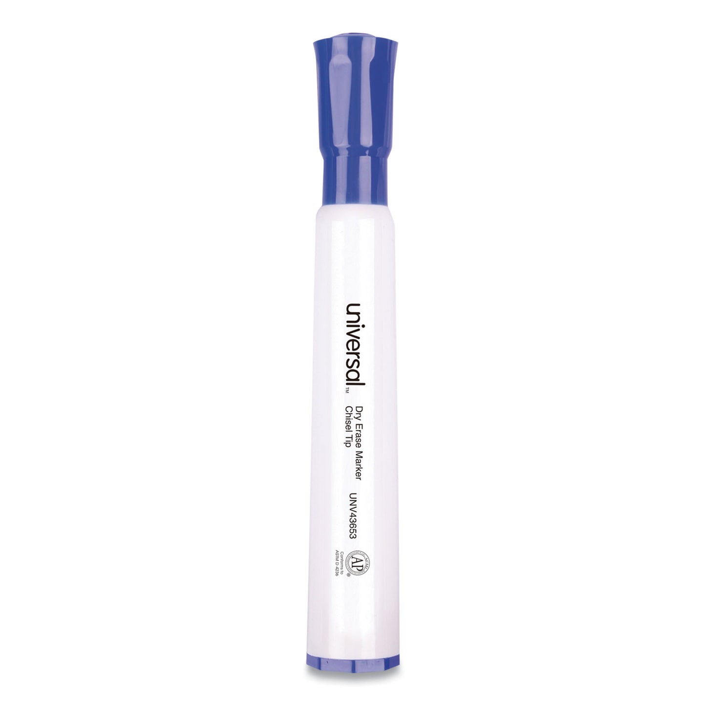 Universal Dry Erase Marker, Broad Chisel Tip, Blue, Dozen (43653)