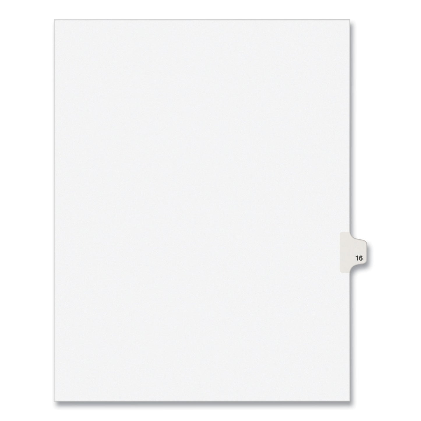 Preprinted Legal Exhibit Side Tab Index Dividers, Avery Style, 10-Tab, 16, 11 x 8.5, White, 25/Pack, (1016) (01016)