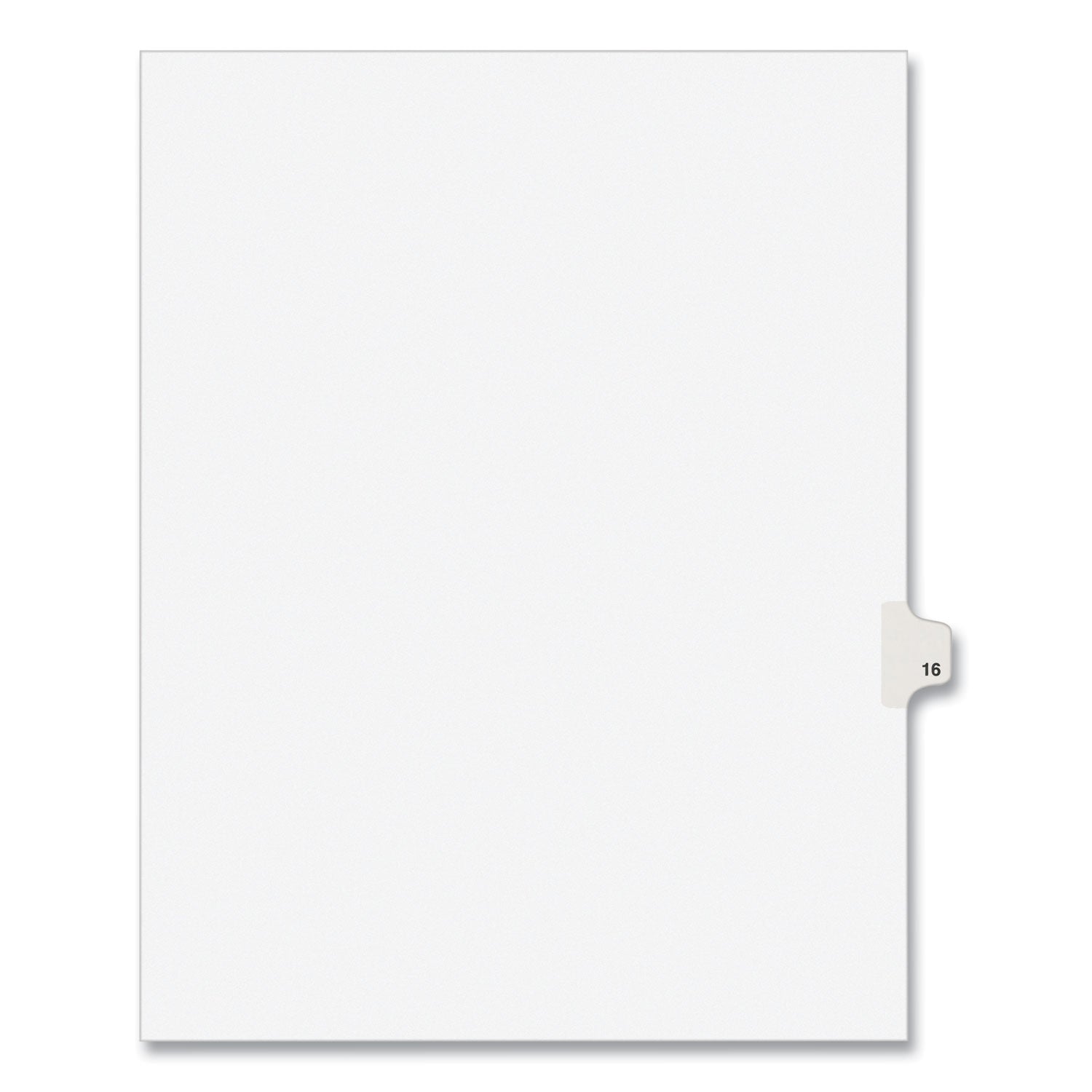 Preprinted Legal Exhibit Side Tab Index Dividers, Avery Style, 10-Tab, 16, 11 x 8.5, White, 25/Pack, (1016) (01016)