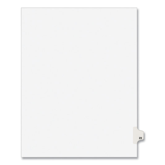 Preprinted Legal Exhibit Side Tab Index Dividers, Avery Style, 10-Tab, 23, 11 x 8.5, White, 25/Pack, (1023) (01023)