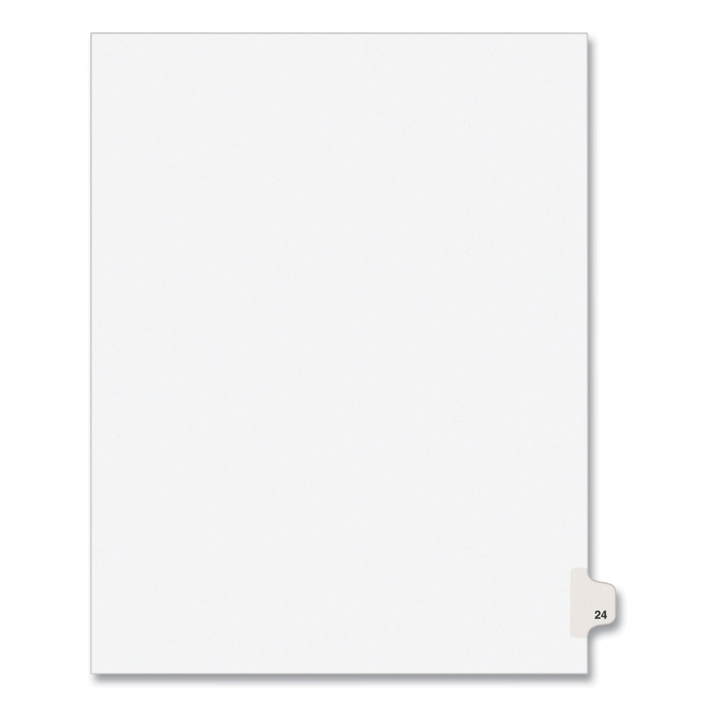 Preprinted Legal Exhibit Side Tab Index Dividers, Avery Style, 10-Tab, 24, 11 x 8.5, White, 25/Pack, (1024) (01024)