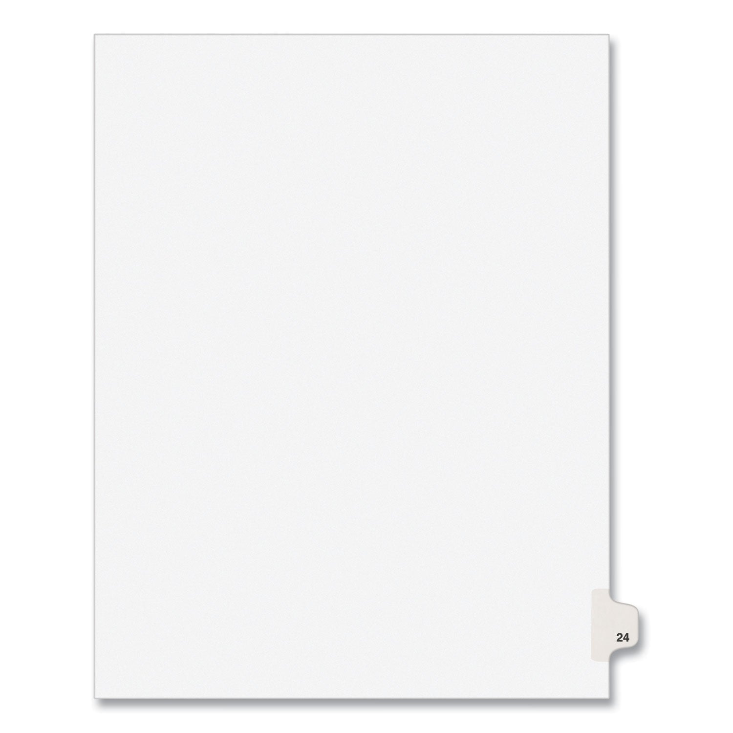 Preprinted Legal Exhibit Side Tab Index Dividers, Avery Style, 10-Tab, 24, 11 x 8.5, White, 25/Pack, (1024) (01024)