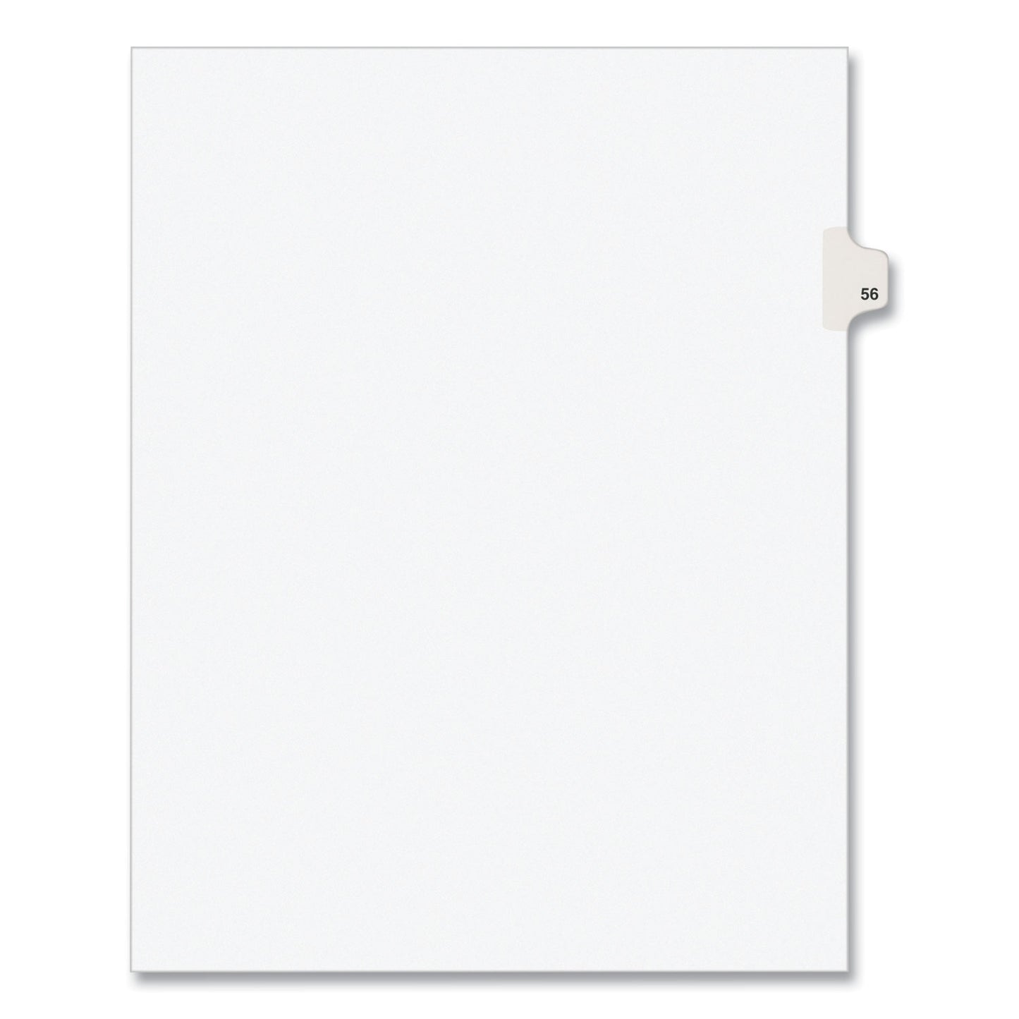 Preprinted Legal Exhibit Side Tab Index Dividers, Avery Style, 10-Tab, 56, 11 x 8.5, White, 25/Pack, (1056) (01056)