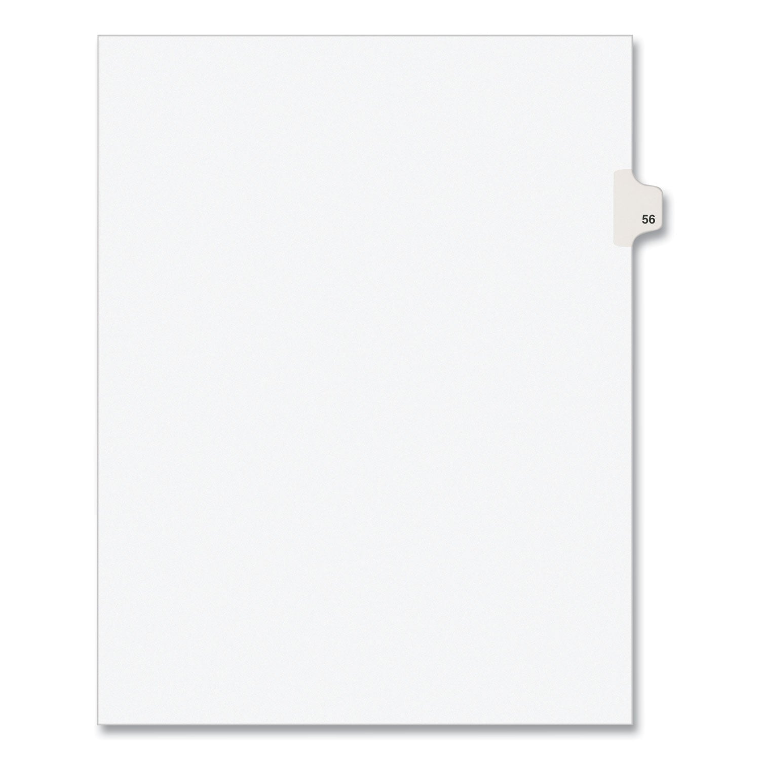 Preprinted Legal Exhibit Side Tab Index Dividers, Avery Style, 10-Tab, 56, 11 x 8.5, White, 25/Pack, (1056) (01056)