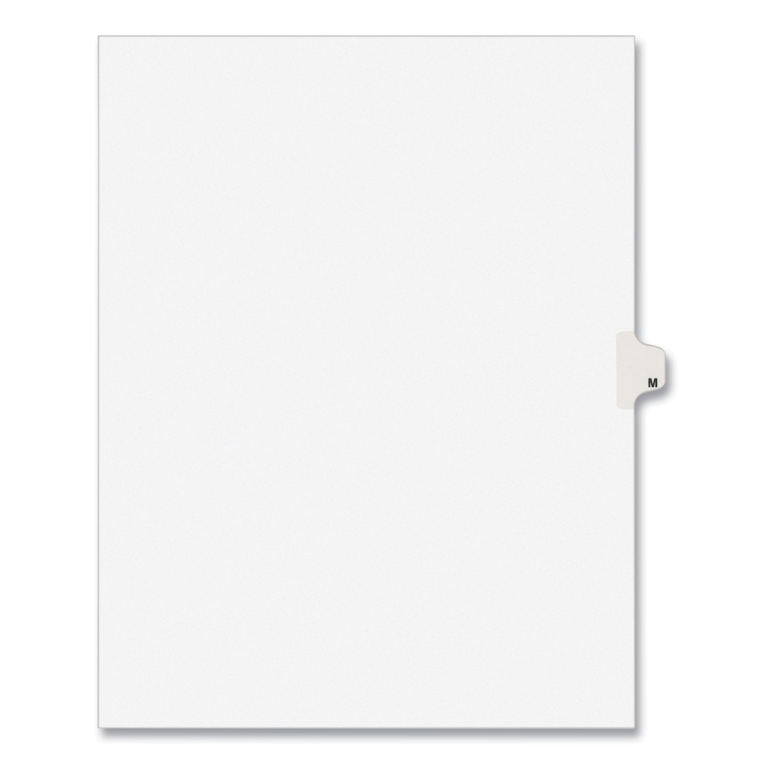 Preprinted Legal Exhibit Side Tab Index Dividers, Avery Style, 26-Tab, M, 11 x 8.5, White, 25/Pack, (1413) (01413)