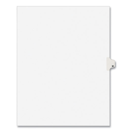 Preprinted Legal Exhibit Side Tab Index Dividers, Avery Style, 26-Tab, M, 11 x 8.5, White, 25/Pack, (1413) (01413)