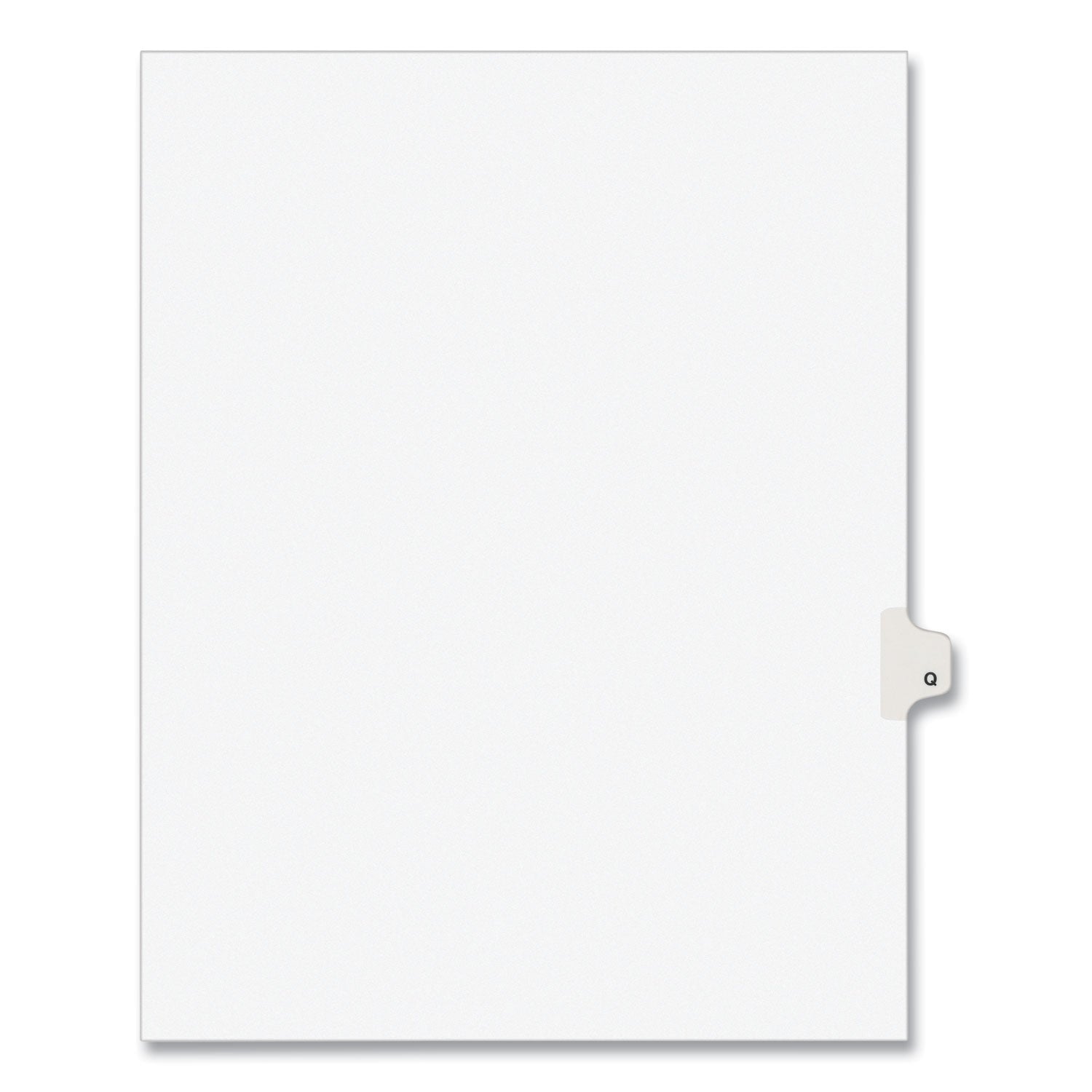 Preprinted Legal Exhibit Side Tab Index Dividers, Avery Style, 26-Tab, Q, 11 x 8.5, White, 25/Pack, (1417) (01417)