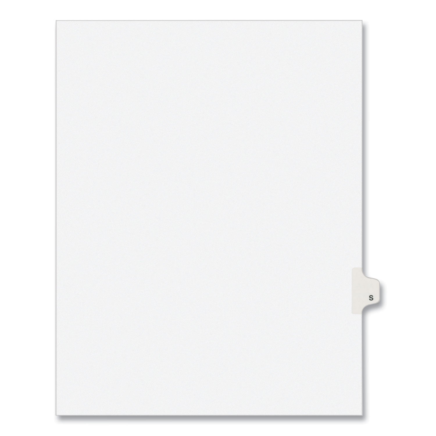 Preprinted Legal Exhibit Side Tab Index Dividers, Avery Style, 26-Tab, S, 11 x 8.5, White, 25/Pack, (1419) (01419)