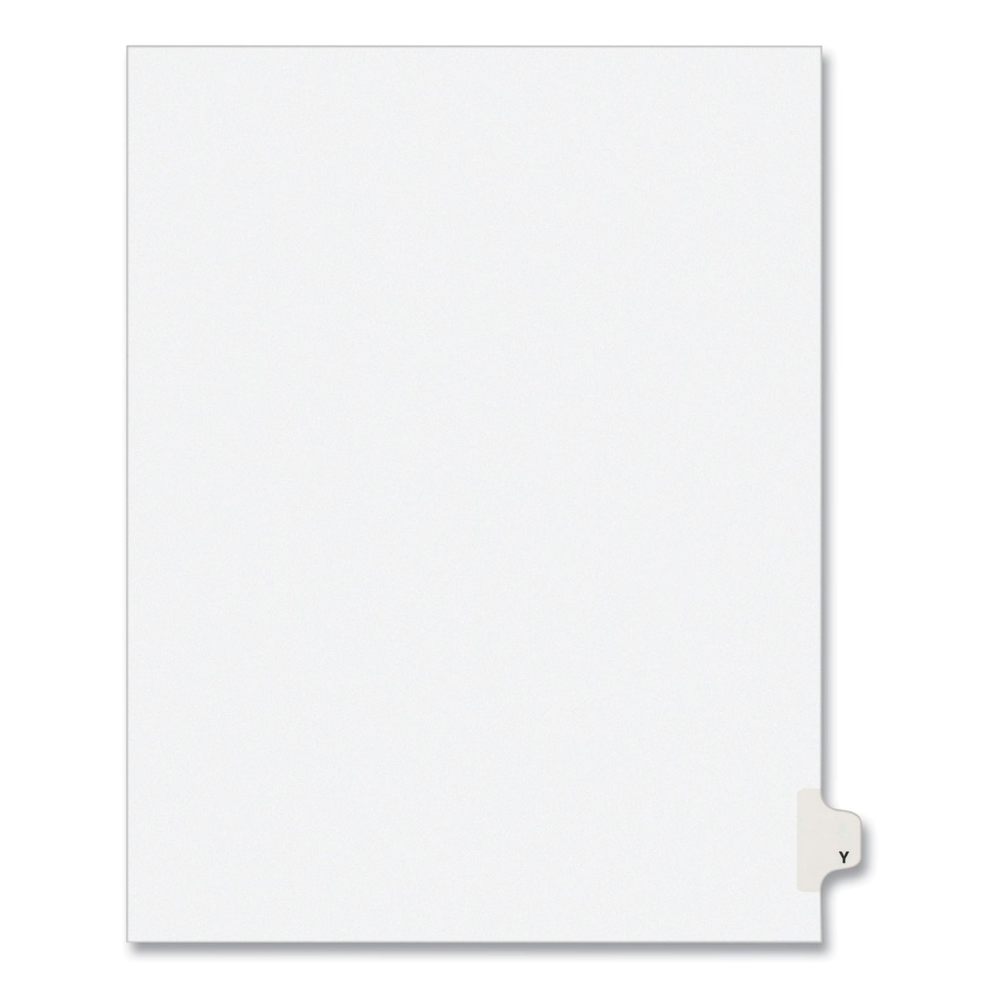 Preprinted Legal Exhibit Side Tab Index Dividers, Avery Style, 26-Tab, Y, 11 x 8.5, White, 25/Pack, (1425) (01425)