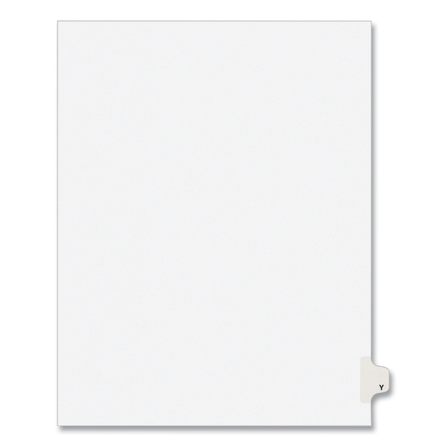 Preprinted Legal Exhibit Side Tab Index Dividers, Avery Style, 26-Tab, Y, 11 x 8.5, White, 25/Pack, (1425) (01425)