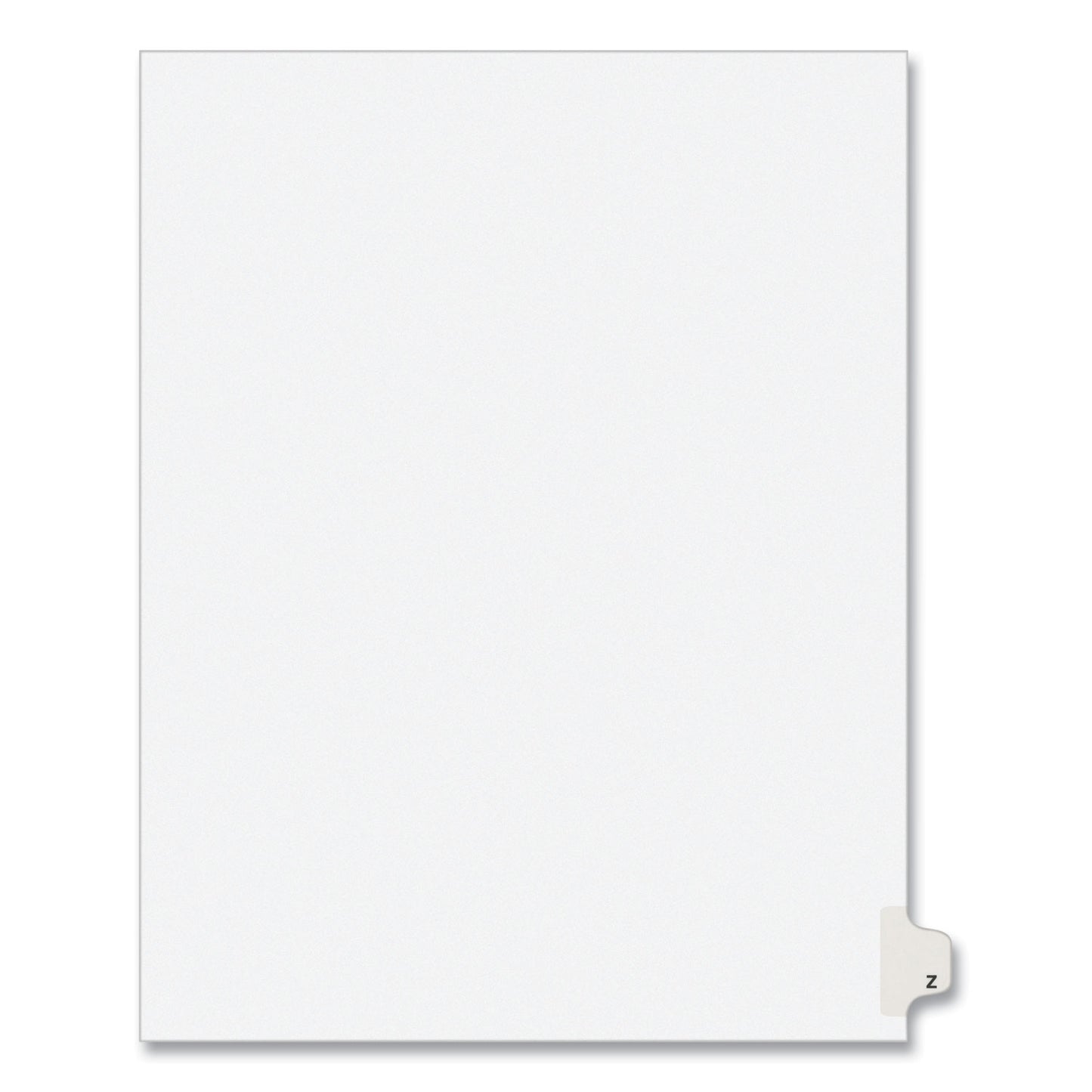 Preprinted Legal Exhibit Side Tab Index Dividers, Avery Style, 26-Tab, Z, 11 x 8.5, White, 25/Pack, (1426) (01426)