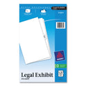 Preprinted Legal Exhibit Side Tab Index Dividers, Avery Style, 26-Tab, 1 to 25, 14 x 8.5, White, 1 Set (11371)