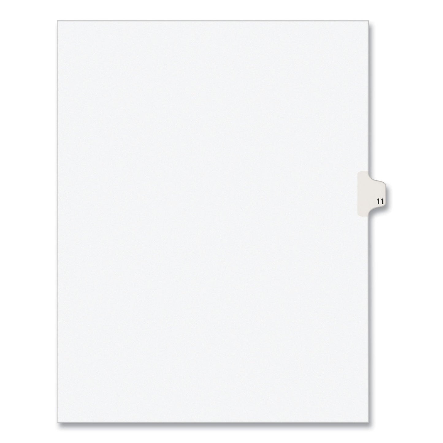 Preprinted Legal Exhibit Side Tab Index Dividers, Avery Style, 10-Tab, 11, 11 x 8.5, White, 25/Pack (11921)