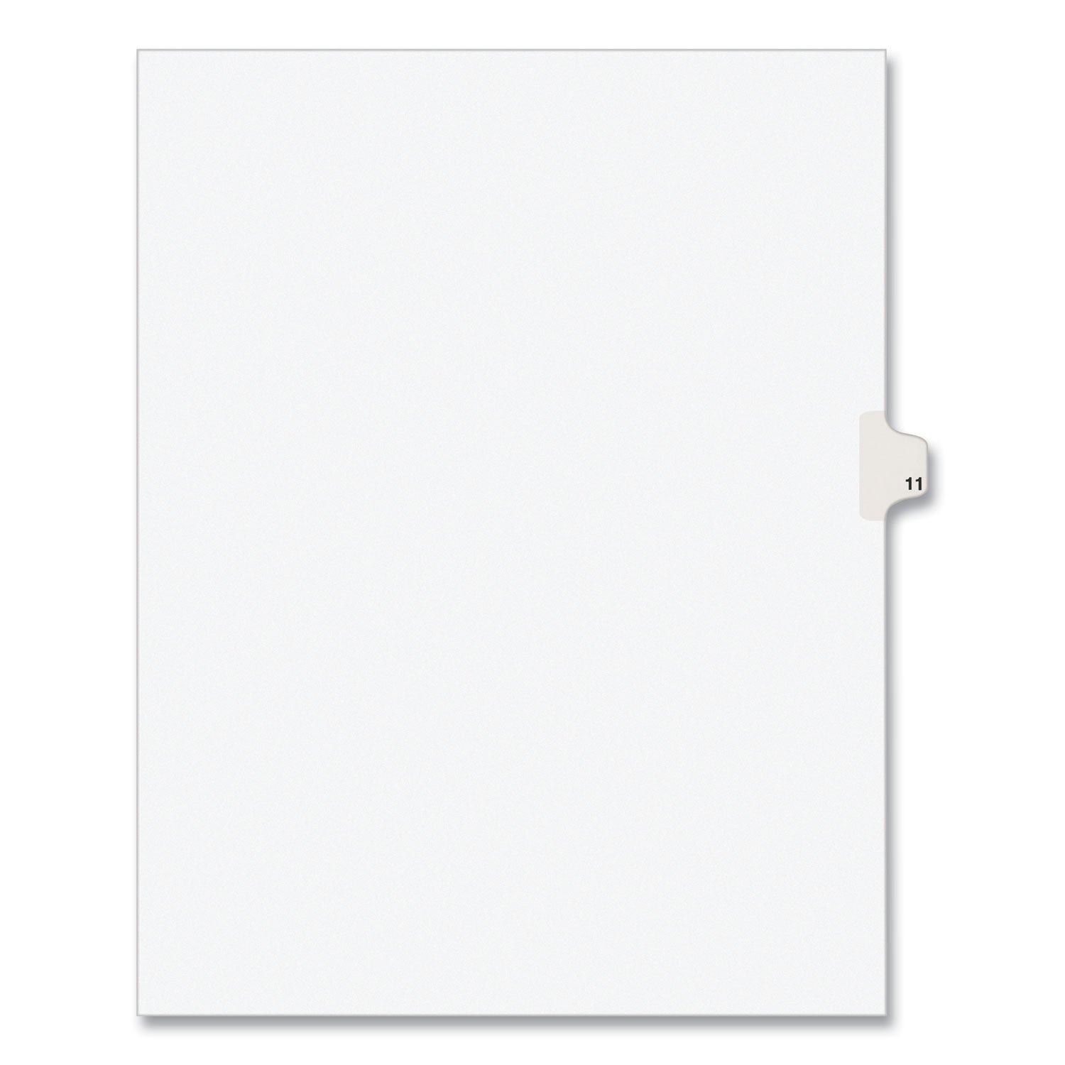 Preprinted Legal Exhibit Side Tab Index Dividers, Avery Style, 10-Tab, 11, 11 x 8.5, White, 25/Pack (11921)