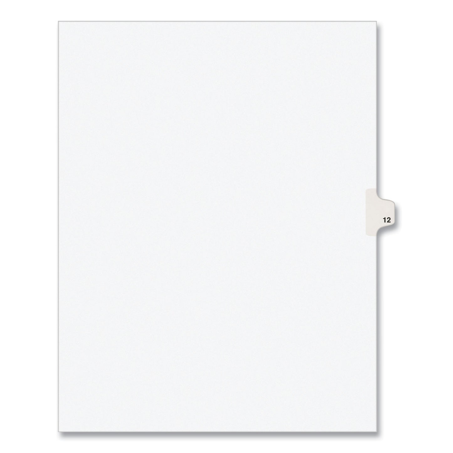 Preprinted Legal Exhibit Side Tab Index Dividers, Avery Style, 10-Tab, 12, 11 x 8.5, White, 25/Pack (11922)