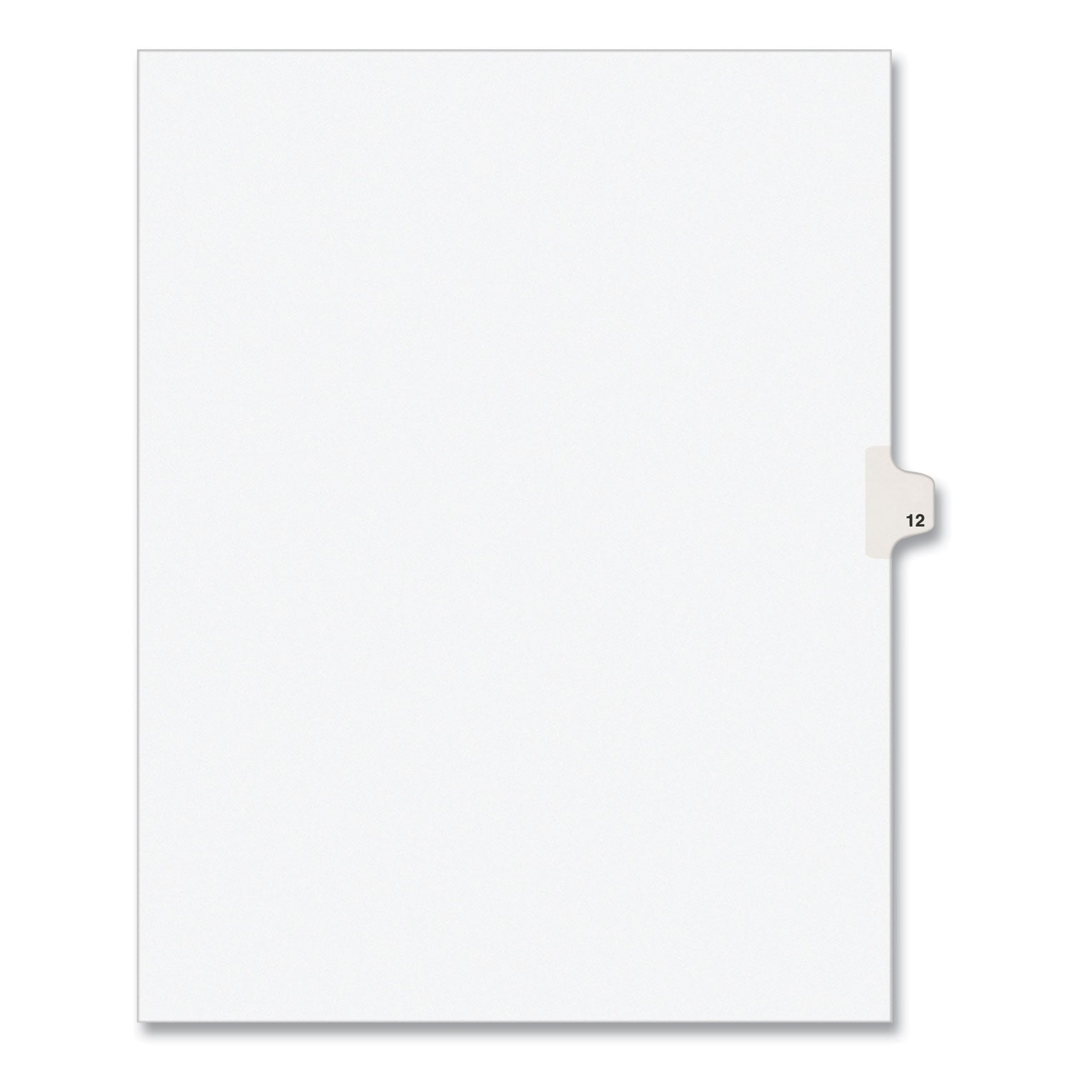 Preprinted Legal Exhibit Side Tab Index Dividers, Avery Style, 10-Tab, 12, 11 x 8.5, White, 25/Pack (11922)