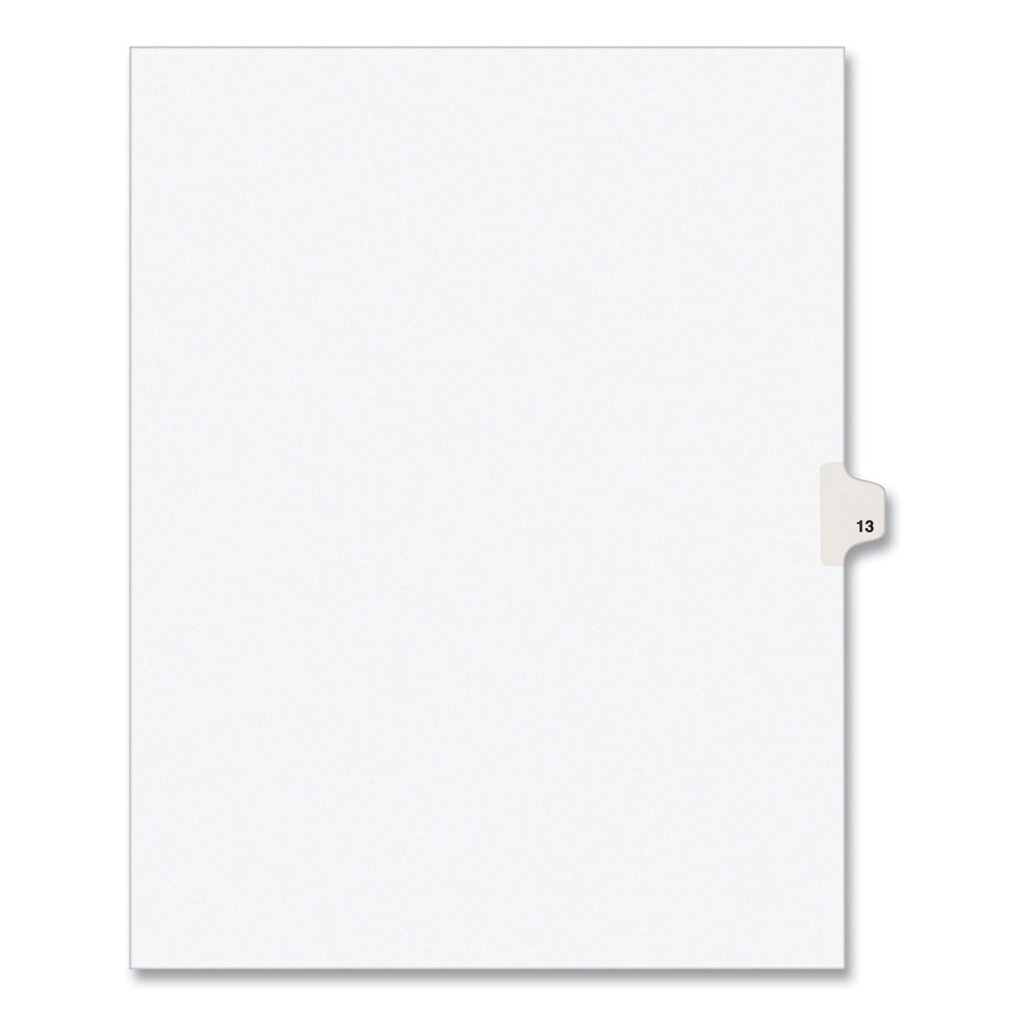 Preprinted Legal Exhibit Side Tab Index Dividers, Avery Style, 10-Tab, 13, 11 x 8.5, White, 25/Pack (11923)