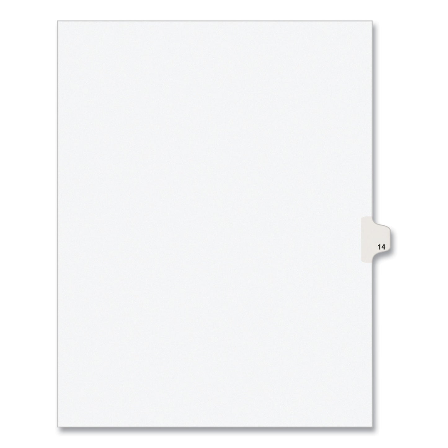 Preprinted Legal Exhibit Side Tab Index Dividers, Avery Style, 10-Tab, 14, 11 x 8.5, White, 25/Pack (11924)