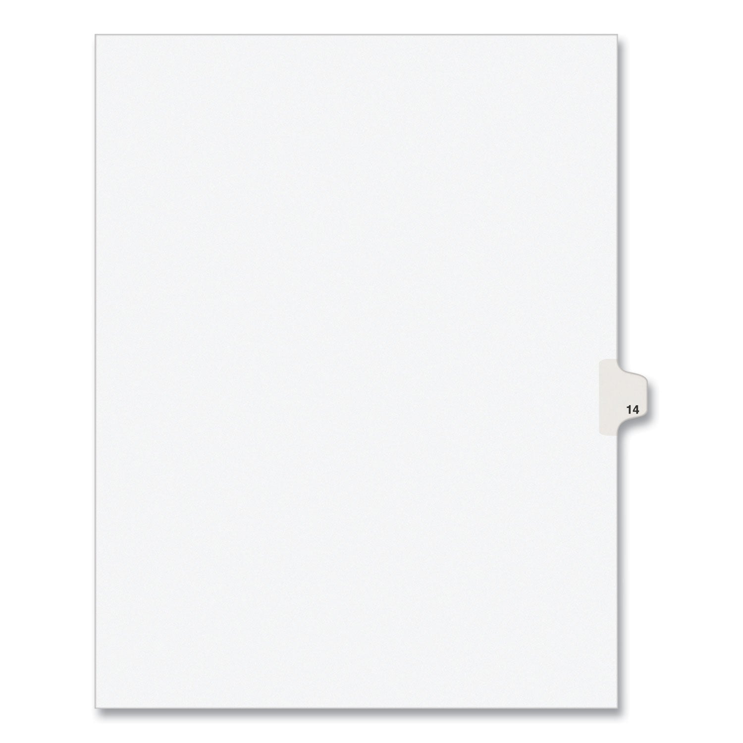 Preprinted Legal Exhibit Side Tab Index Dividers, Avery Style, 10-Tab, 14, 11 x 8.5, White, 25/Pack (11924)