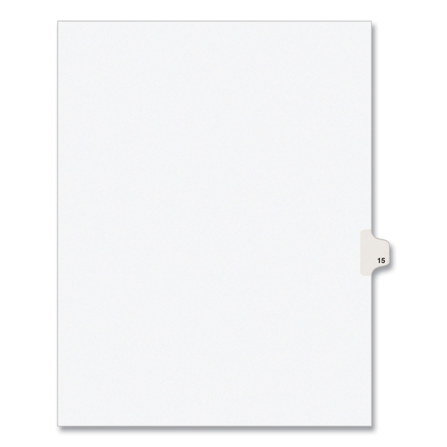 Preprinted Legal Exhibit Side Tab Index Dividers, Avery Style, 10-Tab, 15, 11 x 8.5, White, 25/Pack (11925)