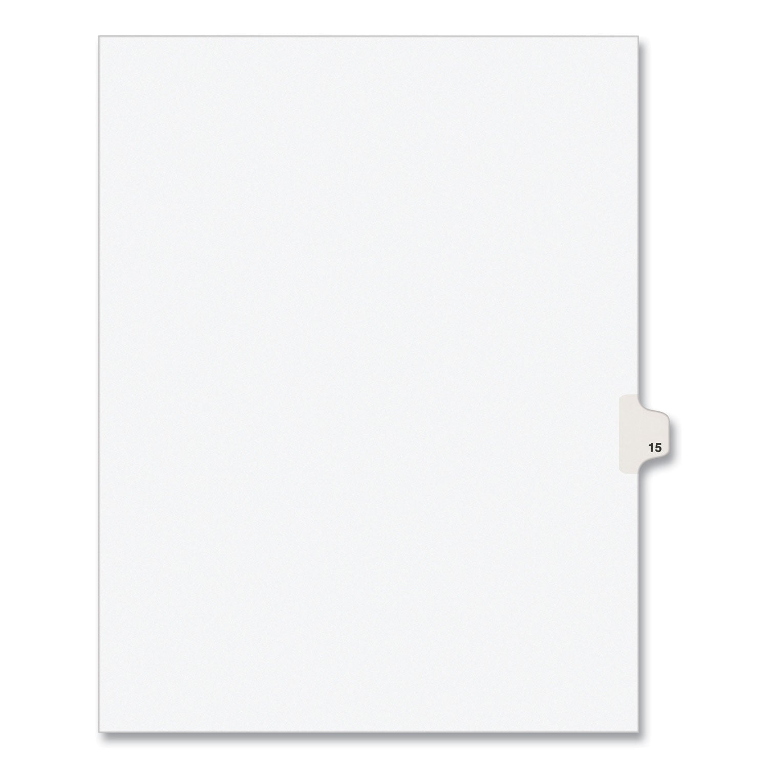 Preprinted Legal Exhibit Side Tab Index Dividers, Avery Style, 10-Tab, 15, 11 x 8.5, White, 25/Pack (11925)