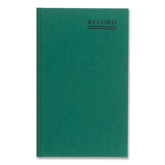 National Paper Emerald Series Account Book, Green Cover, 12.25 x 7.25 Sheets, 150 Sheets/Book (56111)