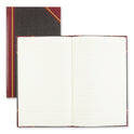 National Paper Texthide Record Book, 1-Subject, Medium/College Rule, Black/Burgundy Cover, (500) 14 x 8.5 Sheets (57151)