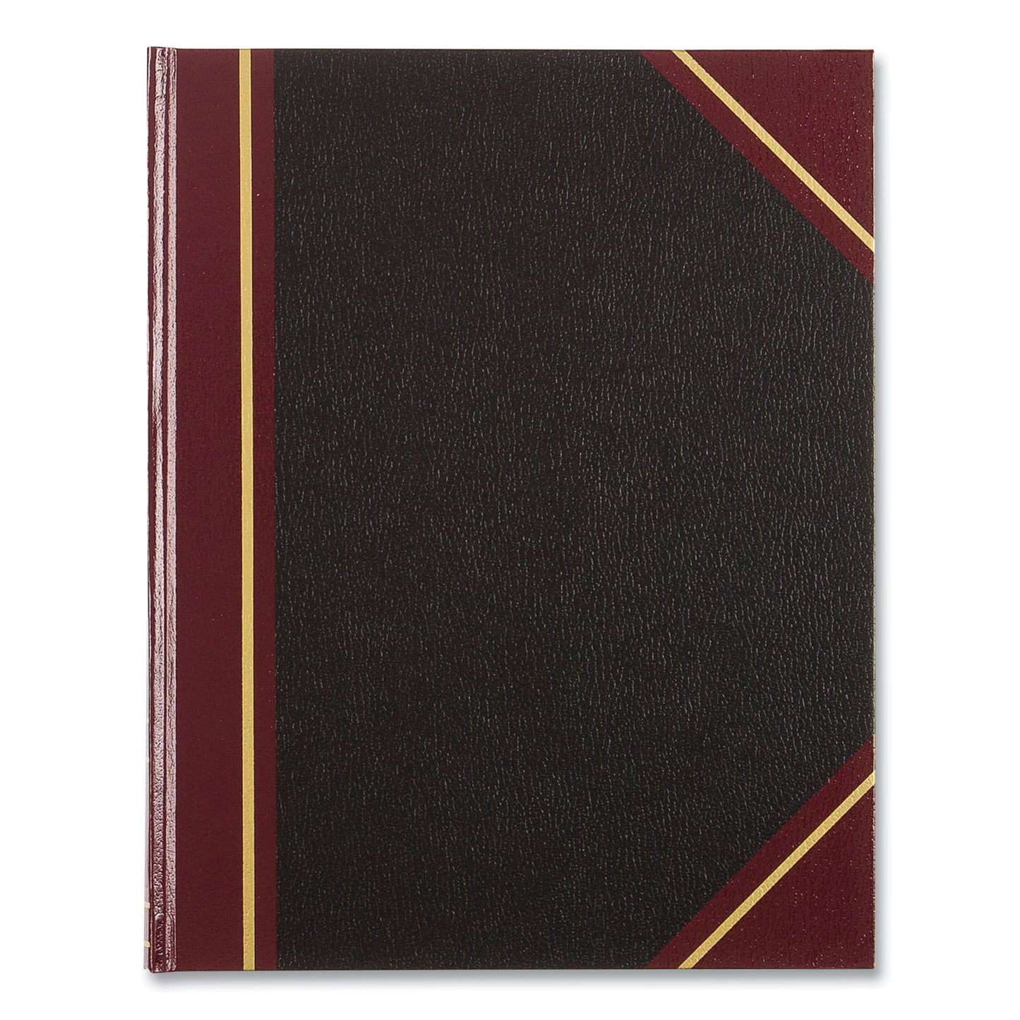 National Paper Texthide Eye-Ease Record Book, Black/Burgundy/Gold Cover, 10.38 x 8.38 Sheets, 150 Sheets/Book (56211)