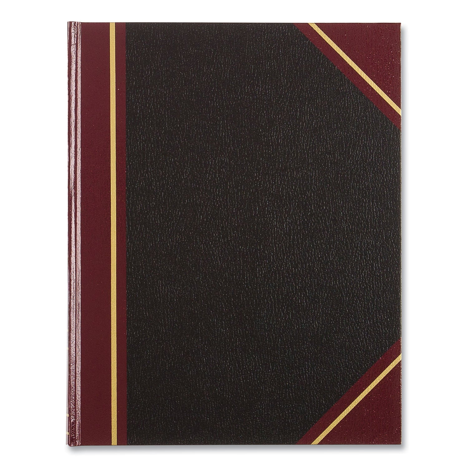 National Paper Texthide Eye-Ease Record Book, Black/Burgundy/Gold Cover, 10.38 x 8.38 Sheets, 150 Sheets/Book (56211)