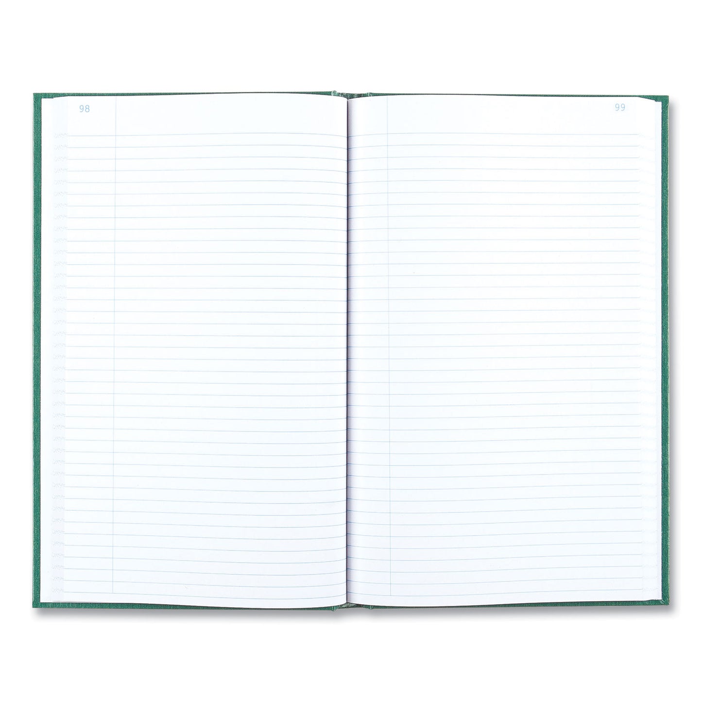 National Paper Emerald Series Account Book, Green Cover, 12.25 x 7.25 Sheets, 500 Sheets/Book (56151)