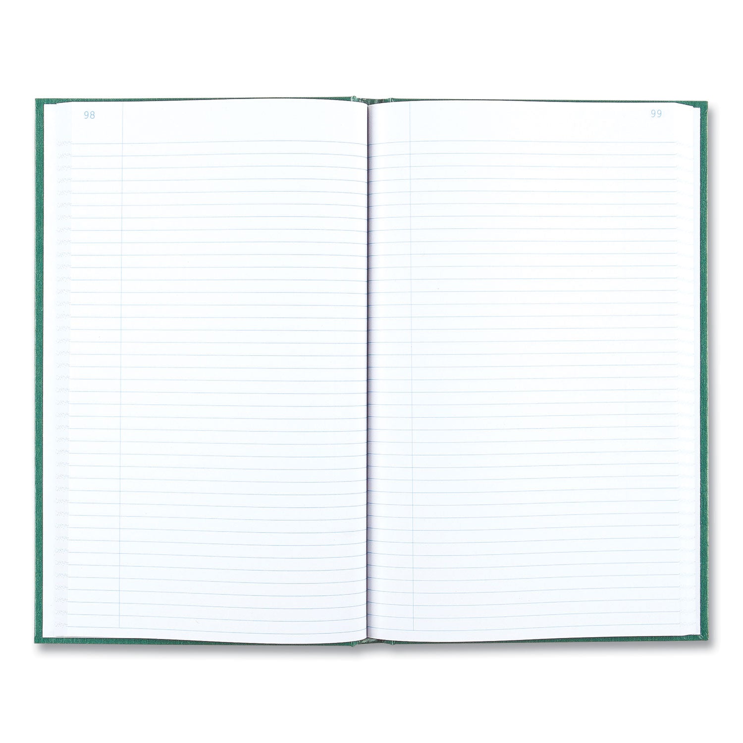 National Paper Emerald Series Account Book, Green Cover, 12.25 x 7.25 Sheets, 500 Sheets/Book (56151)