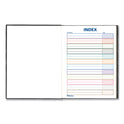 Blueline Business Notebook with Self-Adhesive Labels, 1-Subject, Medium/College Rule, Black Cover, (192) 9.25 x 7.25 Sheets (A9)