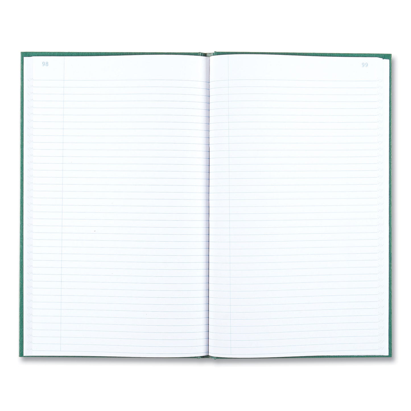 National Paper Emerald Series Account Book, Green Cover, 12.25 x 7.25 Sheets, 150 Sheets/Book (56111)