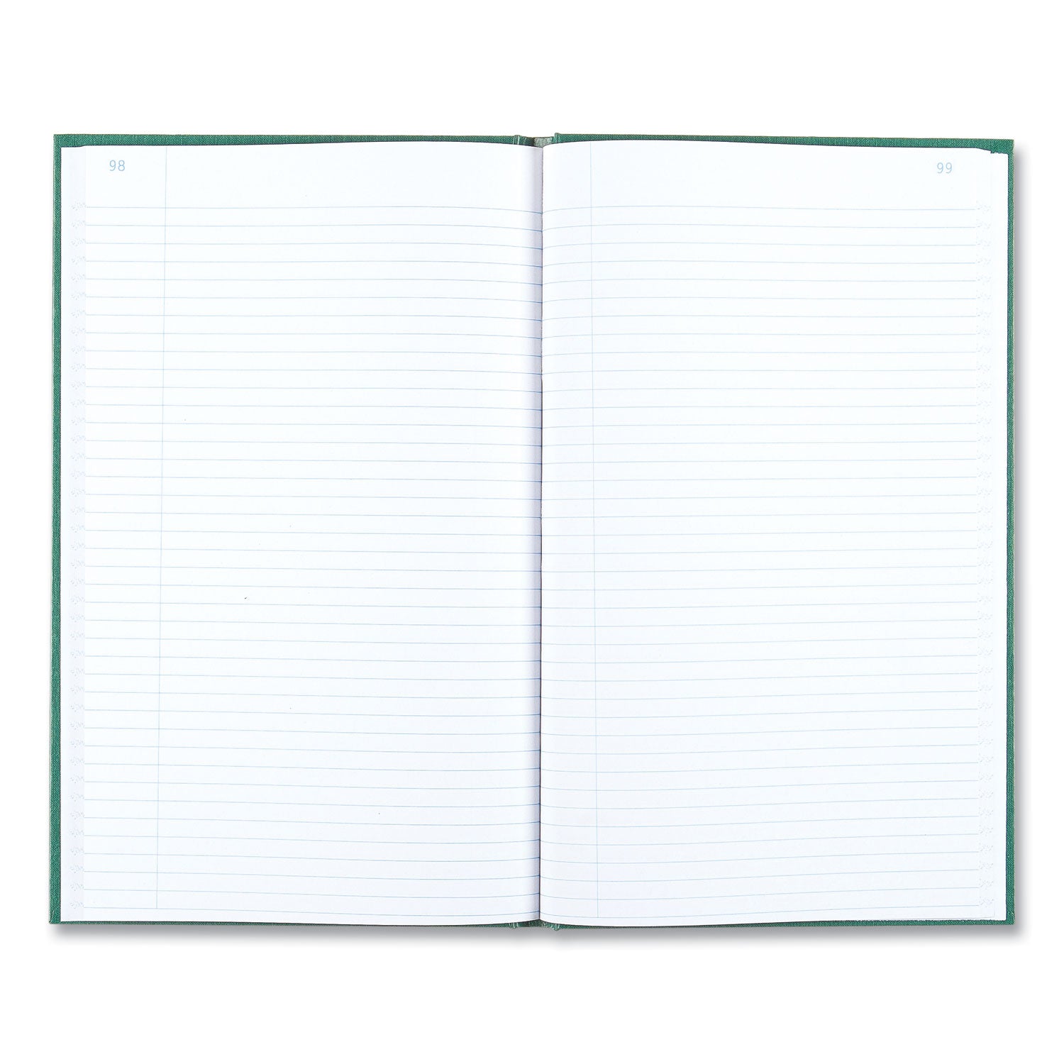National Paper Emerald Series Account Book, Green Cover, 12.25 x 7.25 Sheets, 150 Sheets/Book (56111)