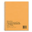 National Paper Single-Subject Wirebound Notebooks, Narrow Rule, Brown Paperboard Cover, (80) 8.25 x 6.88 Sheets (33004)