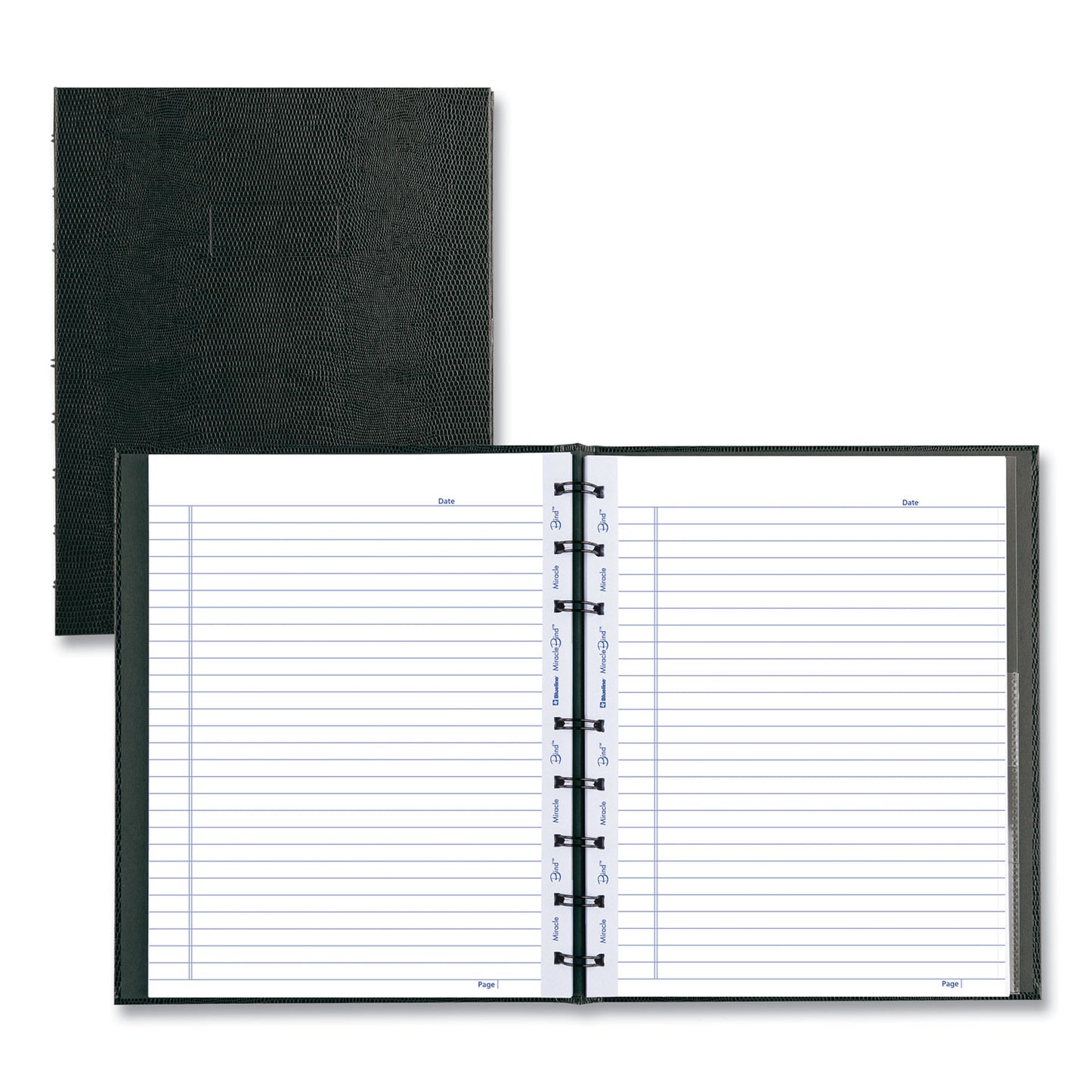 Blueline MiracleBind Notebook, 1-Subject, Medium/College Rule, Black Cover, (75) 9.25 x 7.25 Sheets (AF915081)