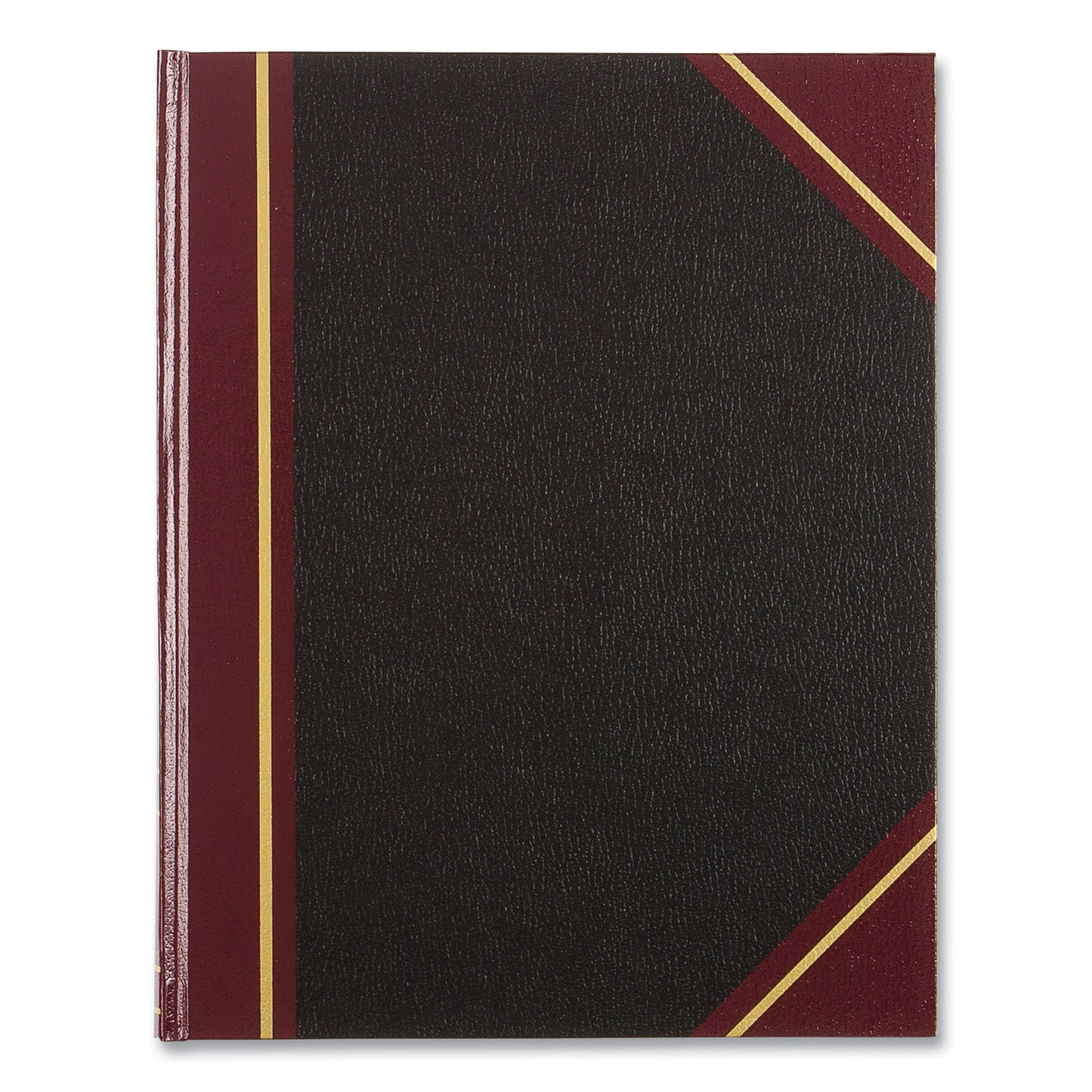 National Paper Texthide Eye-Ease Record Book, Black/Burgundy/Gold Cover, 10.38 x 8.38 Sheets, 300 Sheets/Book (56231)