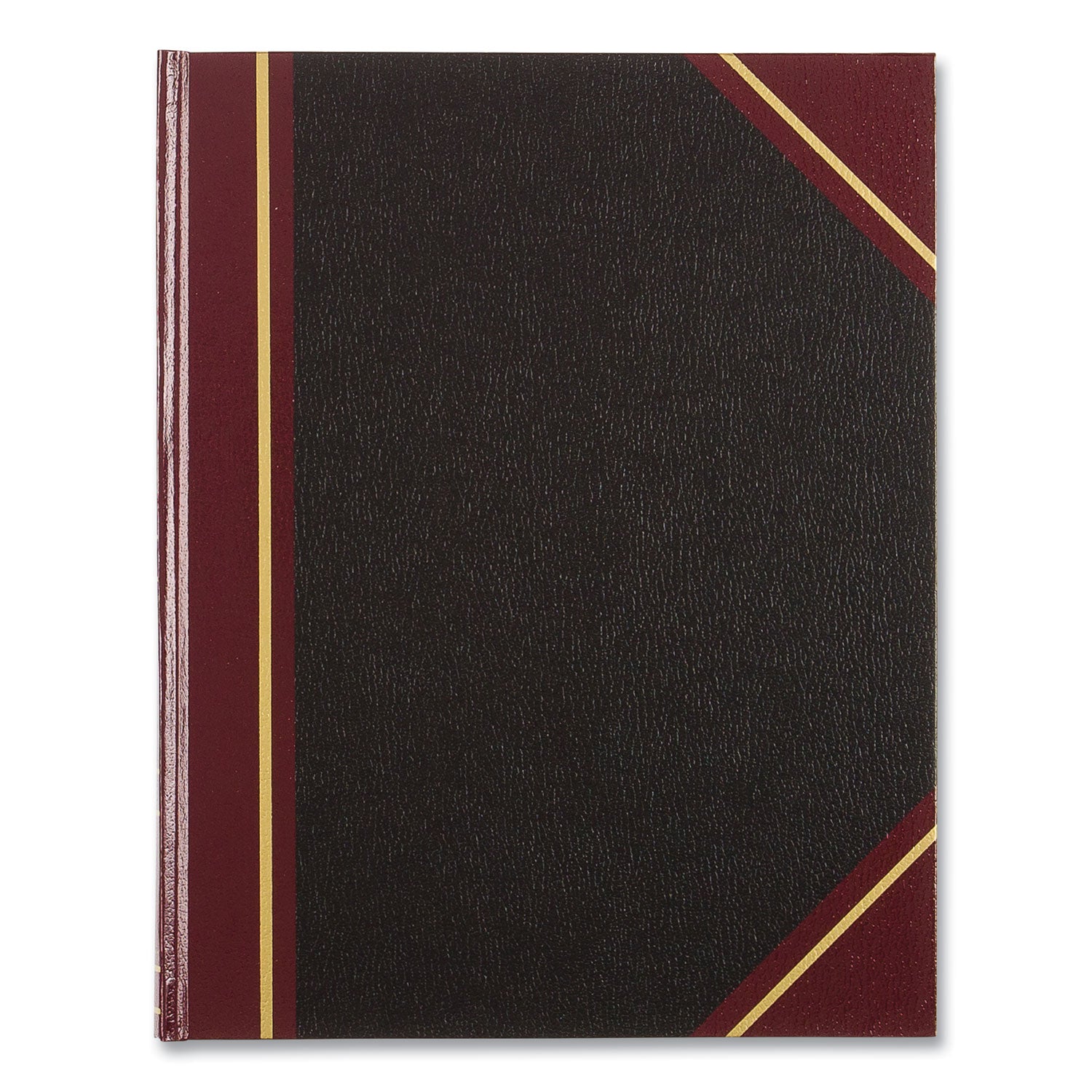 National Paper Texthide Eye-Ease Record Book, Black/Burgundy/Gold Cover, 10.38 x 8.38 Sheets, 300 Sheets/Book (56231)
