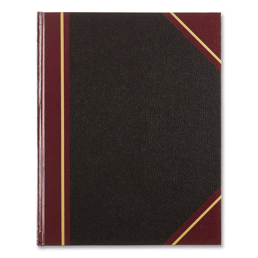 National Paper Texthide Eye-Ease Record Book, Black/Burgundy/Gold Cover, 10.38 x 8.38 Sheets, 300 Sheets/Book (56231)