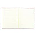 National Paper Texthide Eye-Ease Record Book, Black/Burgundy/Gold Cover, 10.38 x 8.38 Sheets, 300 Sheets/Book (56231)